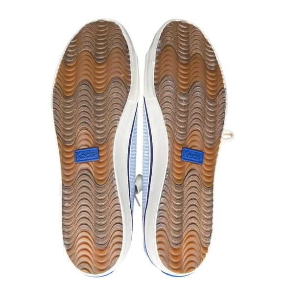 KEDS Womens Double Wash Blue Striped Low Top Comfort Shoes Size 9 - Picture 9 of 12